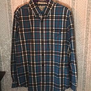 L.L.Bean Blue Plaid Shirt
